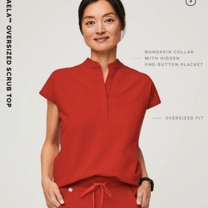 FIGS rafaela “winning red “ scrub top size XL